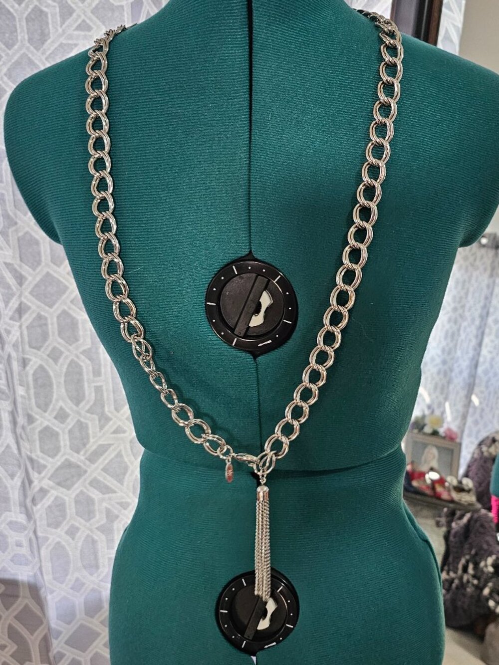 Vintage Y2K NY & Co. Double‑Link Slip Chain Belt, 42", Mall Goth / Boho‑Chic Era